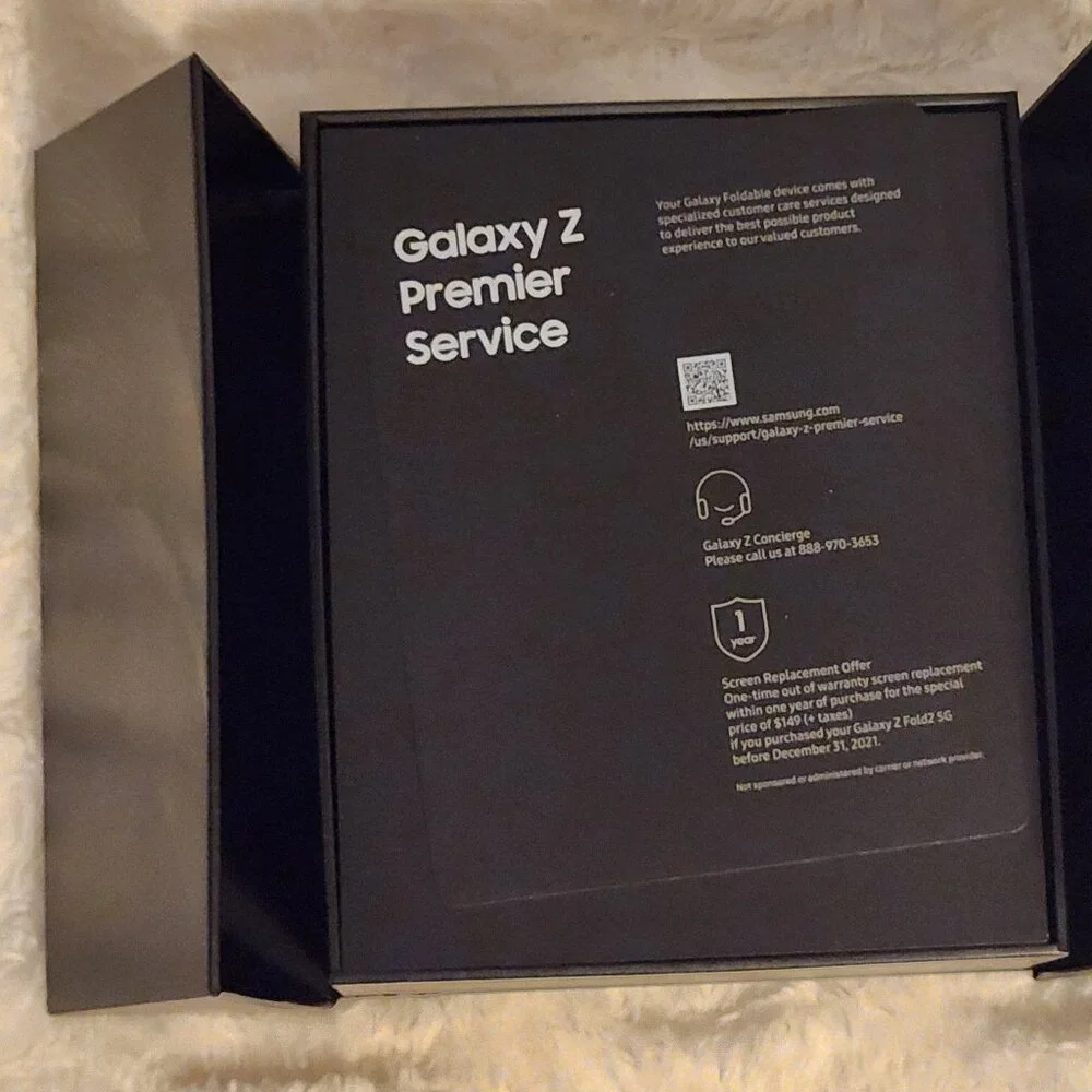 Samsung Galaxy Z Fold 2 5G Black Empty Phone BOX (no phone) + All Inserts